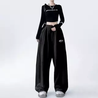 VISUKING กางเกงทรงตรงทรงหลวม เอวสูง ใส่สบาย เหมาะสำหรับโอกาสพักผ่อนในที่ทำงาน สไตล์ผ่อนคลาย
