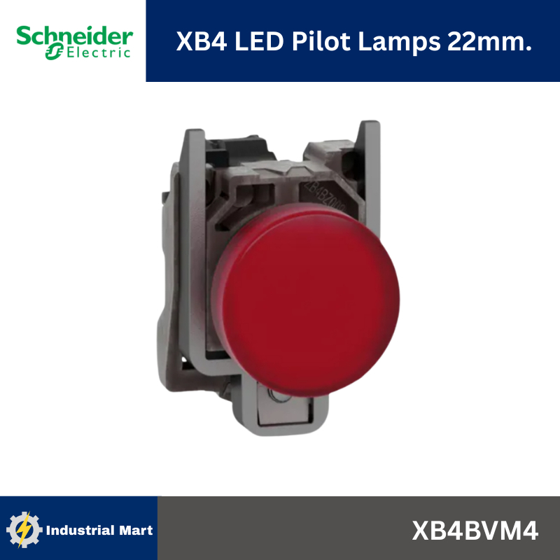 Schneider Electric XB4 ไพล็อตแลมป์ LED Ø22mm โลหะ 230-240VAC Pilot lamps(XB4BVM4แดง)