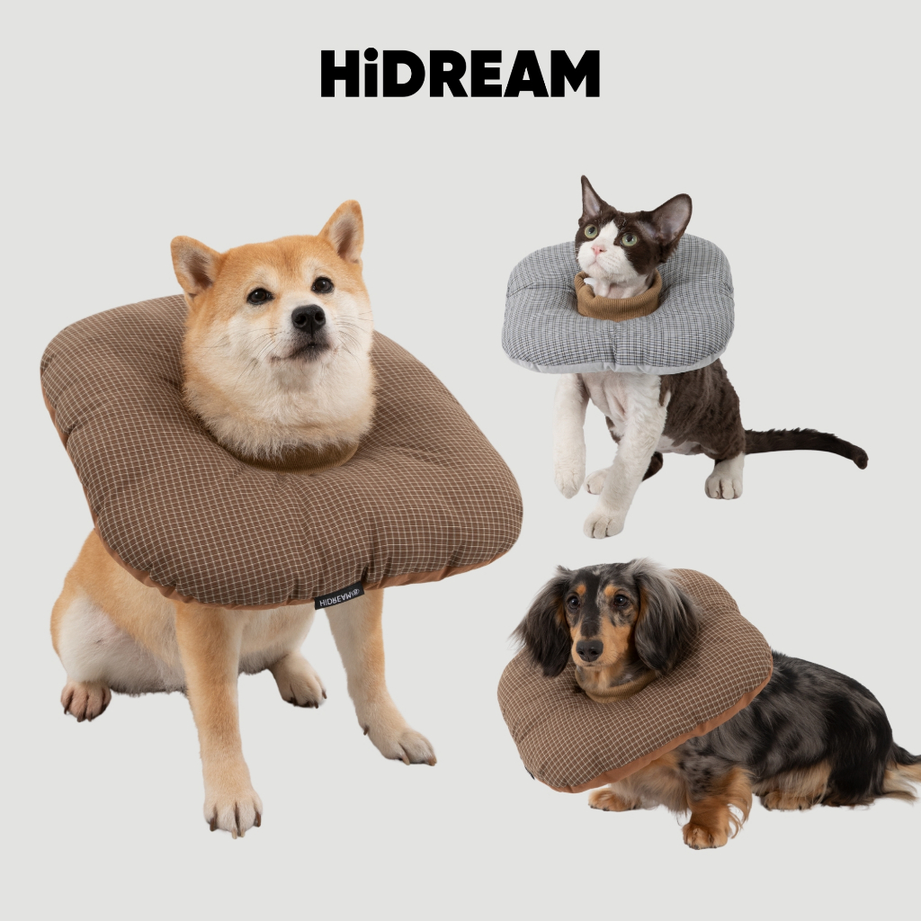 [ส่งด่วน] HiDREAM ปลอกคอกันเลียแผล Fluffy Toast Collar ทรงแบน นุ่มเบา ป้องกันเลียแผล ใส่สบาย