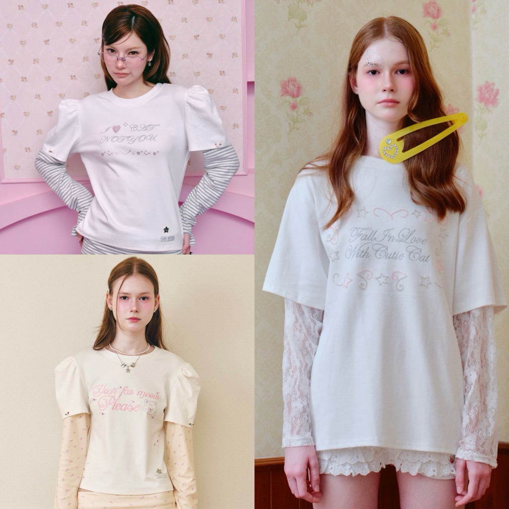 Cintage x Punchrakmeow CT2195 แขนสั้นต่อแขนEsther3258