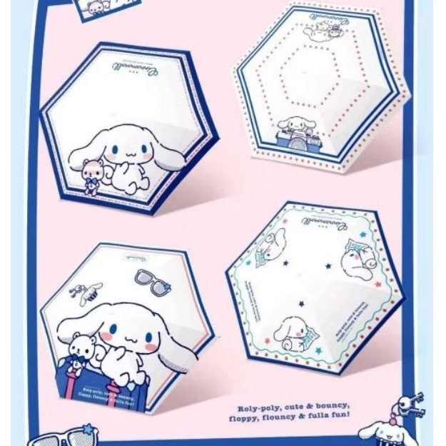 ร่มพับเล็กลาย Sanrio สินค้าลิขสิทธิ์​แท้💯💯💯  มีเคลือบกัน UV กันแดดกันฝน​ น้ำหนักเบา​ พกพาสะดวก​ ราคา 359 บาท