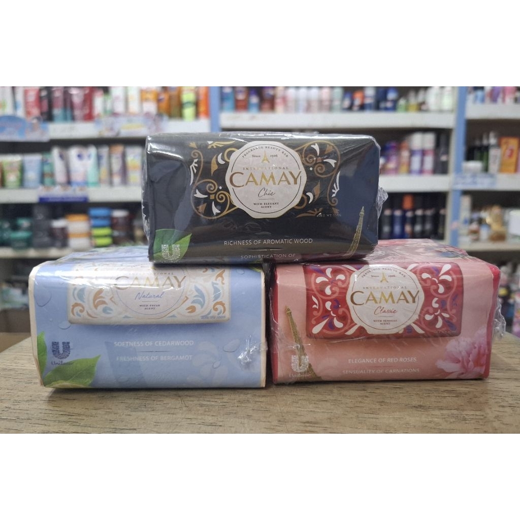 (แพ็ค 3 ก้อน) Camay Nature's Scents สบู่ก้อนคาเมย์ น้ำหนักสุทธิ 125 กรัม×3 กรัม(เลือกกลิ่น)