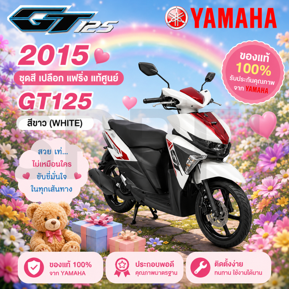 ของแท้ YAMAHA ชุดสี เปลือก แฟริ่ง แท้ศูนย์ GT125 GT จีที รุ่นปี 2015  สีขาว รับประกันคุณภาพจาก YAMAH