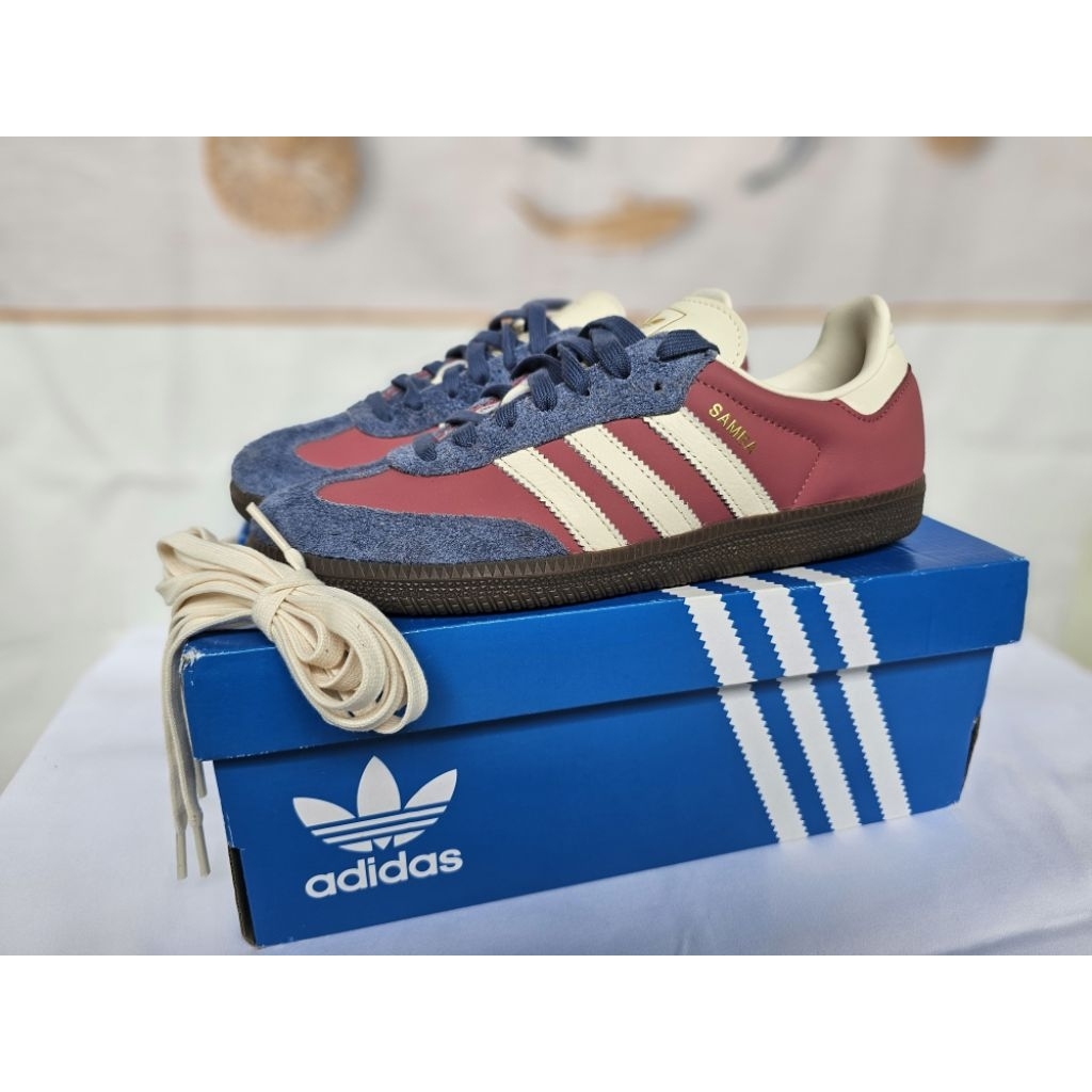 Adidas Samba OG W สี Preloved Crimson Ink มีกล่อง+เชือกสำรอง (มือสอง)