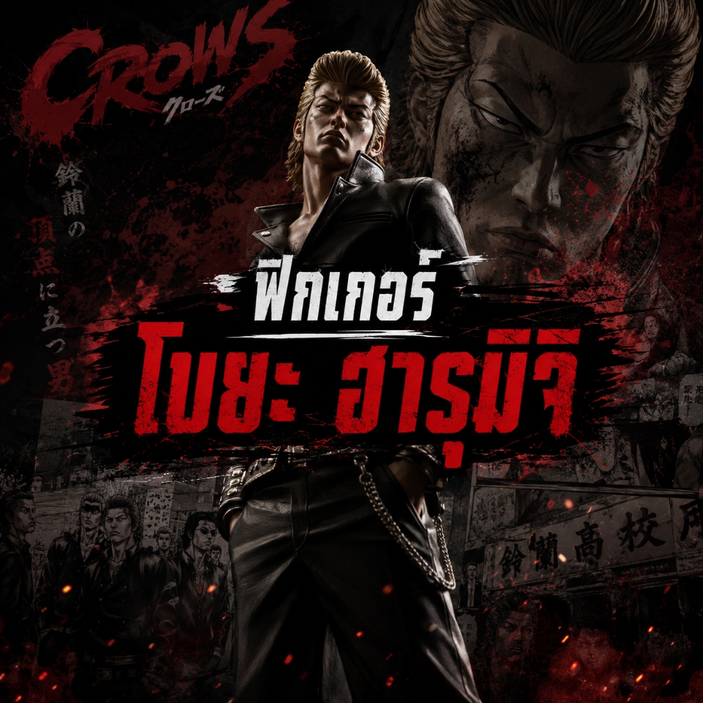 โมเดล โบยะ ฮารุมิจิ ฟิกเกอร์ crows worst crows&worst เรียกข้าว่าอีกา โมเดลอีกา10เซน