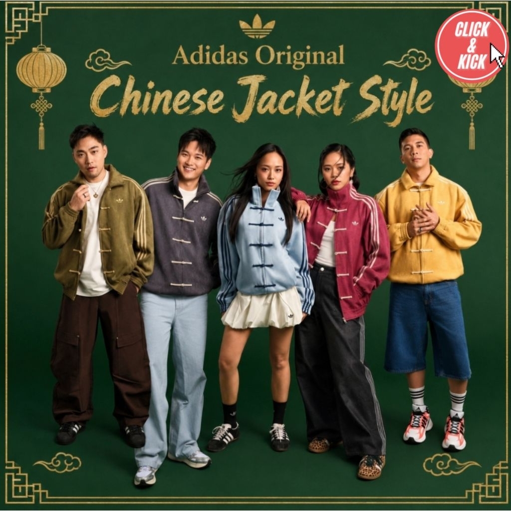 (พร้อมส่ง ส่งด่วนได้🛵กทม. ของแท้100% ป้ายไทย🇹🇭) Adidas Original Jacket Chinese Style ทรง Over size