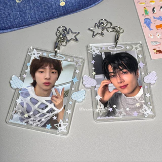 Angel Star Photocard Holder เฟรมการ์ด ปีกนางฟ้า ลายดาวสุดคิวท์ ใส่โฟโต้การ์ดได้ 2 ใบ