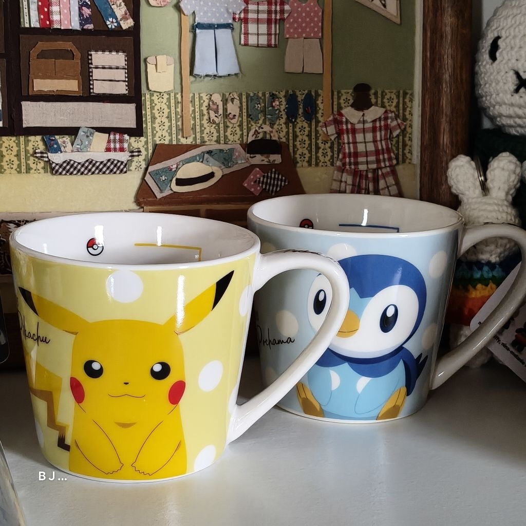 แก้ว Ceramic Pokémon Pikachu /Pochama Japan (Set 2 ใบ)แท้💯