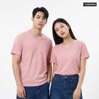 Yuedpao Ultrasoft Non-Iron (Unisex) - V Neck เสื้อยืดคอวี สีพื้น ผ้านุ่ม ใส่สบาย ไม่ต้องรีด เสื้อยืดเปล่า Set Colorful