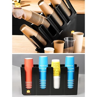 Banana Home Living กล่องใส่แก้วกาแฟ สี่ช่อง วัสดุหนา ประหยัดพื้นที่ ความจุขนาดใหญ่ Cup Holder