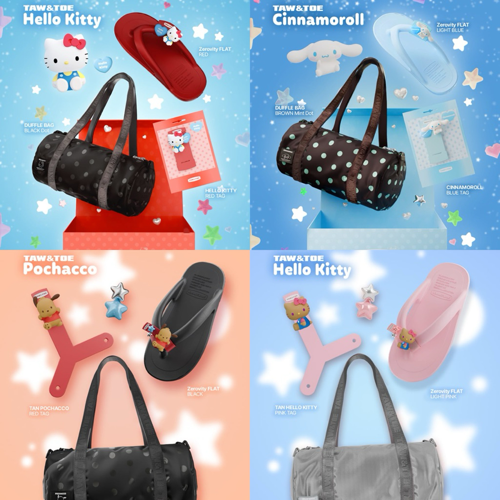 TAW&TOE X SANRIO ใหม่ล่าสุด รองเท้าแตะเพื่อสุขภาพ จากเกาหลี