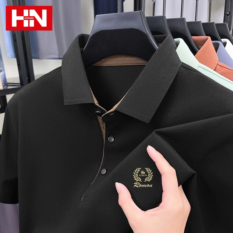 HYPNOS 1099-MS เสื้อโปโลผู้ชาย สไตล์สปอร์ต แขนสั้น ผ้าฝ้ายแท้ ใส่สบาย เสื้อโปโล Unisex ผู้ชาย ผู้หญิง สีพื้นสไตล์มินิมอล