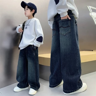 ยีนส์เด็กสไตส์ cowboy รุ่น Blue wave (พร้อมส่ง) .