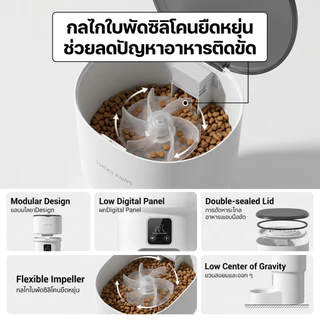 เครื่องให้อาหารอัตโนมัติ Smart Pet Feeder 4L WiFi Tuya แอปควบคุมระยะไกล ที่ให้อาหารสัตว์อัตโนมัติ