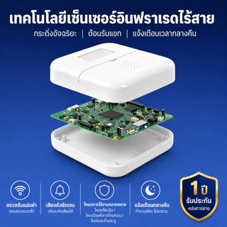 Chunhee เซนเซอร์ตรวจจับความเคลื่อนไหว กริ่งร้านค้าไร้สาย 38 เสียงปรับระดับ มีจอเวลา ติดตั้งง่าย ใช้บ้านและร้าน COD