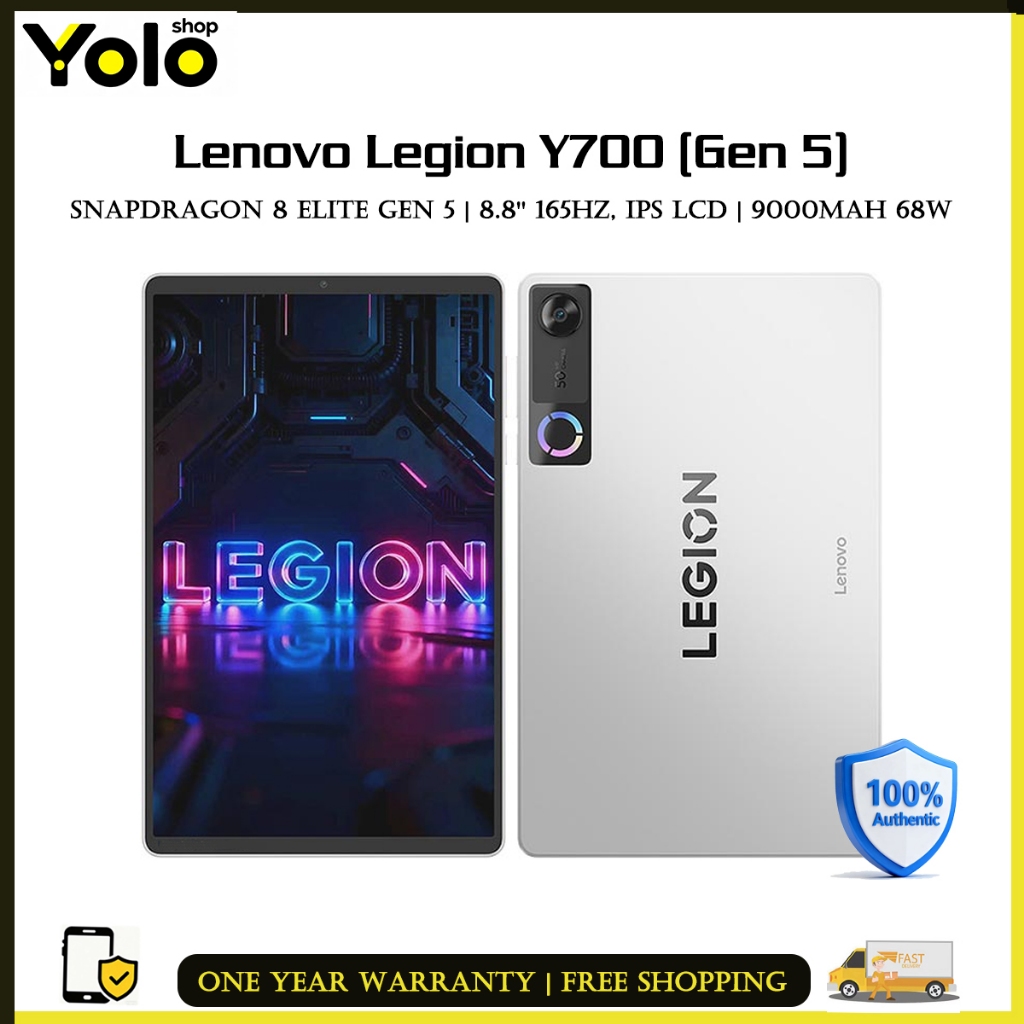 New Lenovo Legion Y700 Gen5 China Rom 8.8'' Snapdragon 8 Elite Gen5 165Hz 9000mAh