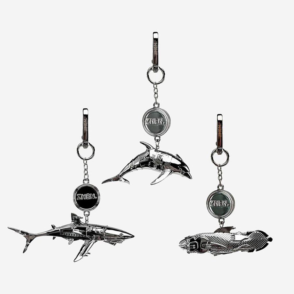 Hajime Sorayama : Shark, Dolphin, and Coelacanth, keychains (set of 3) Limited 200