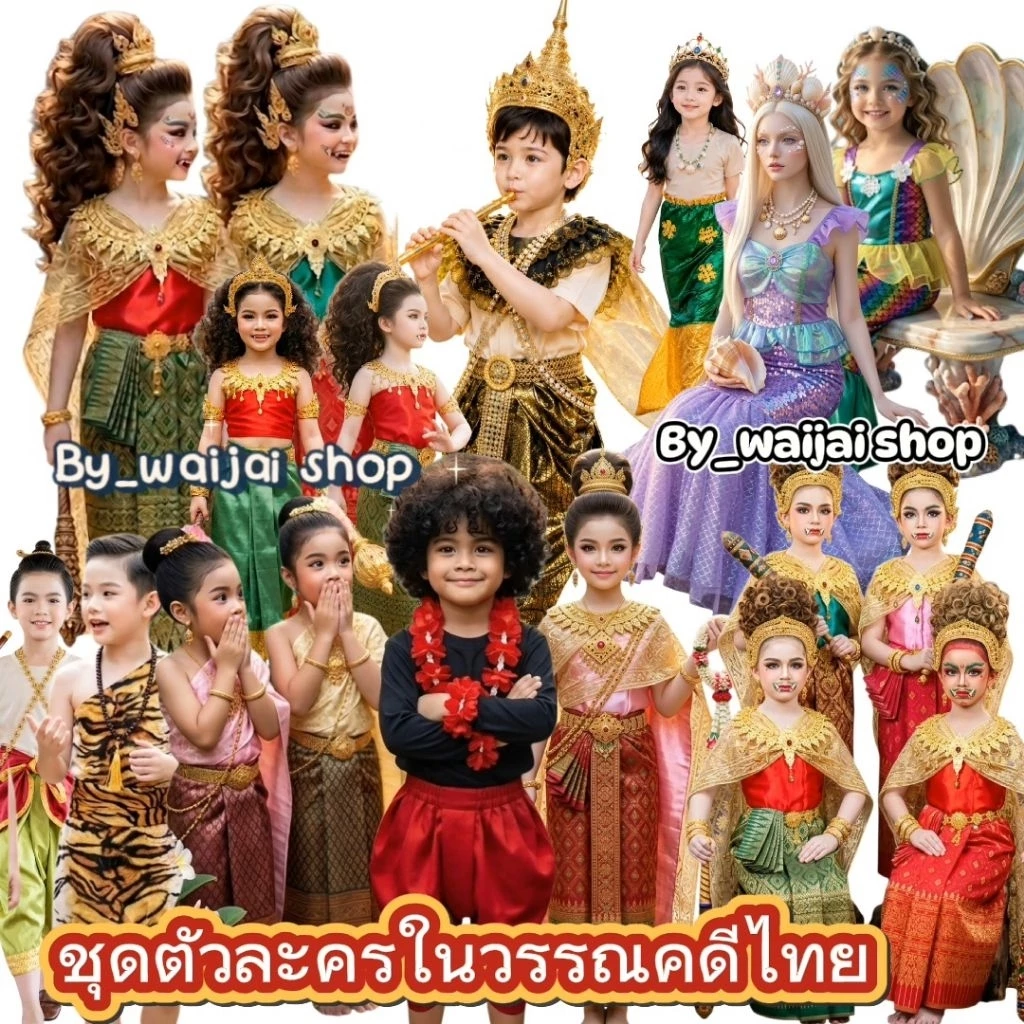 ชุดนางในวรรณคดี ชุดไทยการแสดง( ส่งจาก กทม ) เรียกแมสได้ ขุนแผน วันทอง พระอภัยมณี นางเงือก ชุดฤาษี ชุดเงาะป่า