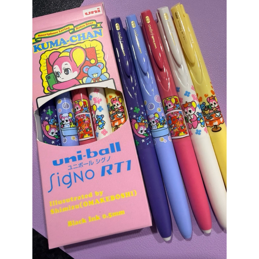 Uni-ball SigNo RT1 x KUMA CHAN 0.5mm set