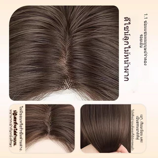 70 ซม.วิกผมผู้หญิ วิกผมตรงผมยาว สีน้ำตาลอ่อน/วิกผมยาวตรงสีดำแบบครอบหัว ดูธรรมชาติ สังเคราะห์ วิกผมคอสเพลย์ คุณภาพสูง