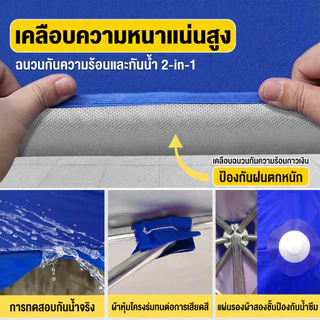 (แถมปลอกร) ร่มสนาม ร่มแม่ค้า ร่มกันแดดขนาดใหญ่สำหรับหน้าร้าน กันฝน โครงเหล็กหนาแข็งแรง ทนทาน ร่มใหญ่เส ร่มกันแดดหน้าร้าน