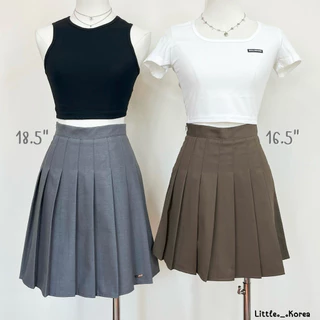 LITTLE KOREA - รุ่น Ester ยาว 18.5” 12 สี XS-3XL เอว 23” ถึง 33” กระโปรงเทนนิส มีซับใน