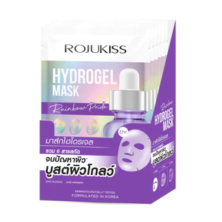 [แพ็ค 10 แผ่น] ROJUKISS Rainbow Pride Hydrogel Mask 33g โรจูคิส ไฮโดรเจลมาส์ก รวมสารสกัดเข้มข้น 6 ชนิด ใน 1 แผ่น