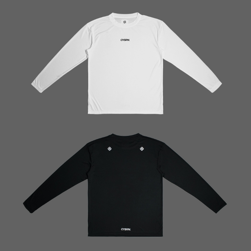 [Restock]CYS Running Oversize Long-Sleeved เสื้อวิ่ง แขนยาว สีขาว/สีดำ Unisex ss26/1