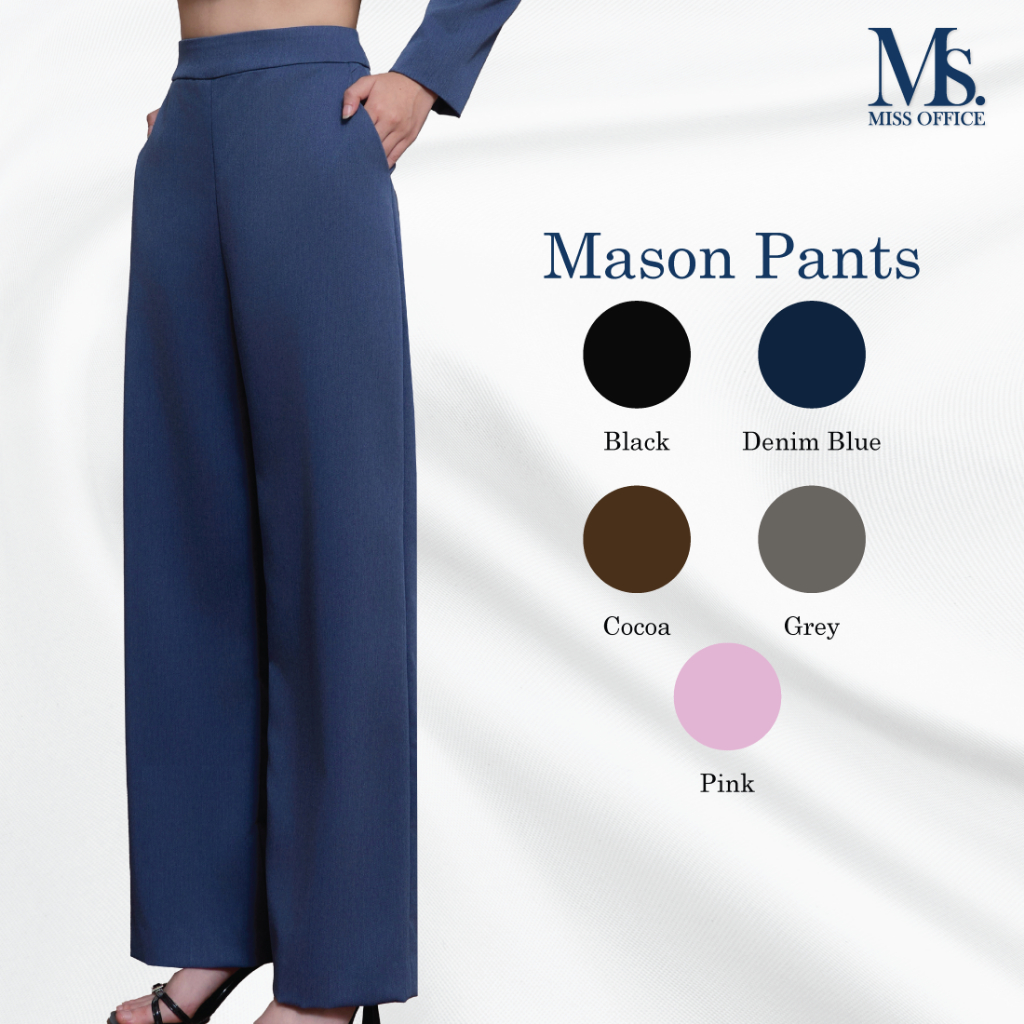 Miss Office กางเกงทรงกระบอกตรง (Mason Pant) (MP-143)