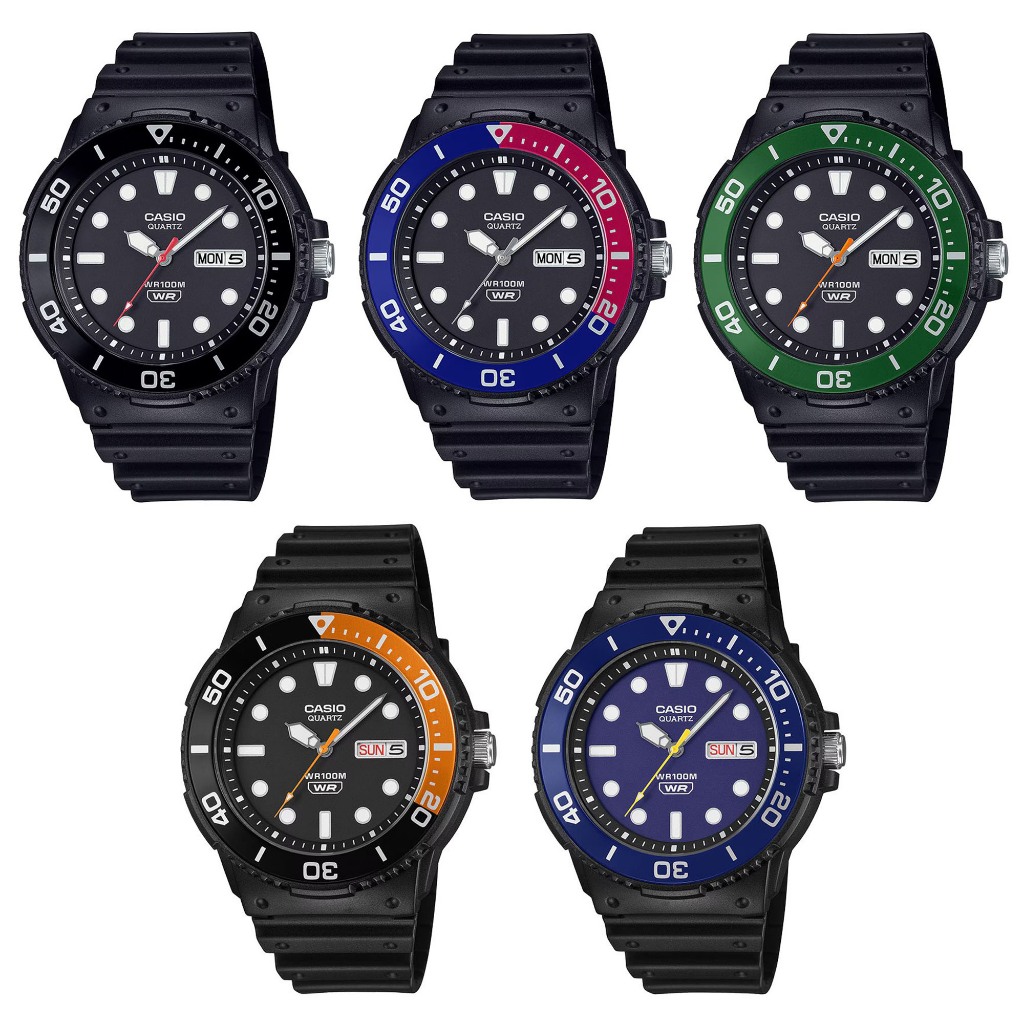 Casio นาฬิกาข้อมือผู้ชาย สายเรซิน รุ่น MRW-230,MRW-230H(MRW-230H-1E1,MRW-230H-1E2,MRW-230H-1E3)