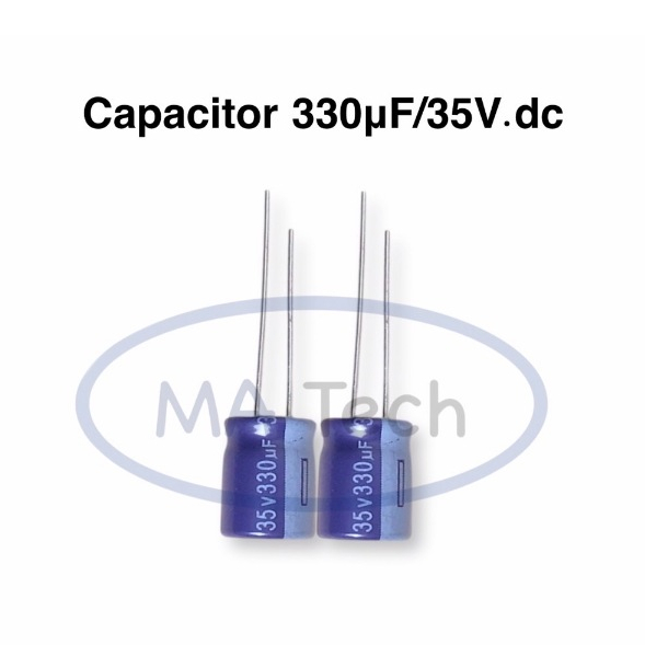 330uF 35V คาปาซิเตอร์ 330uF35V 330uf/35V Capacitor 330uf 35v ขนาด 10x13มม ยี่ห้อ Aishi ของแท้