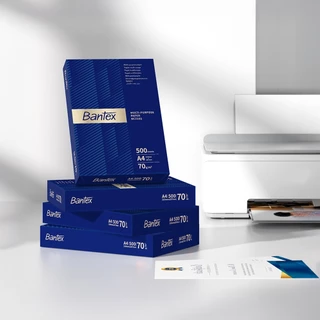 Bantex กระดาษ A4 80แกรม กระดาษถ่ายเอกสาร 1รีม บรรจุ 500 แผ่น คุณภาพดี แพ็คเกจใหม่ Copy Paper