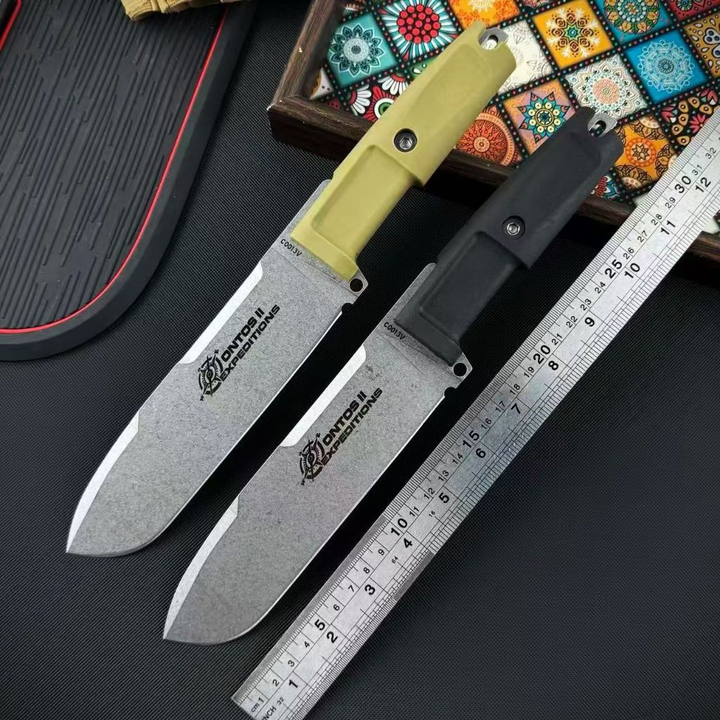 Extrema Ratio (Ontos II) มีดตรงยุทธวิธี วัสดุเหล็ก: Böhler N690 วัสดุก้าน Forprene ตั้งแคมป์เดินป่ากลางแจ้ง