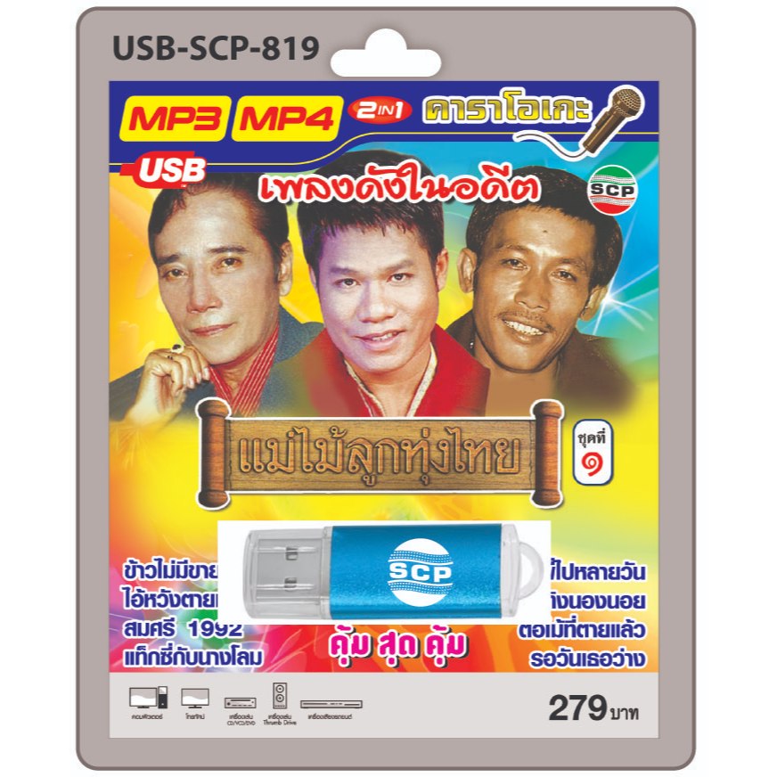 niidz (819) USB flashdrive karaoke เพลงดังในอดีต  แม่ไม้ลูกทุ่งไทย ชุด1