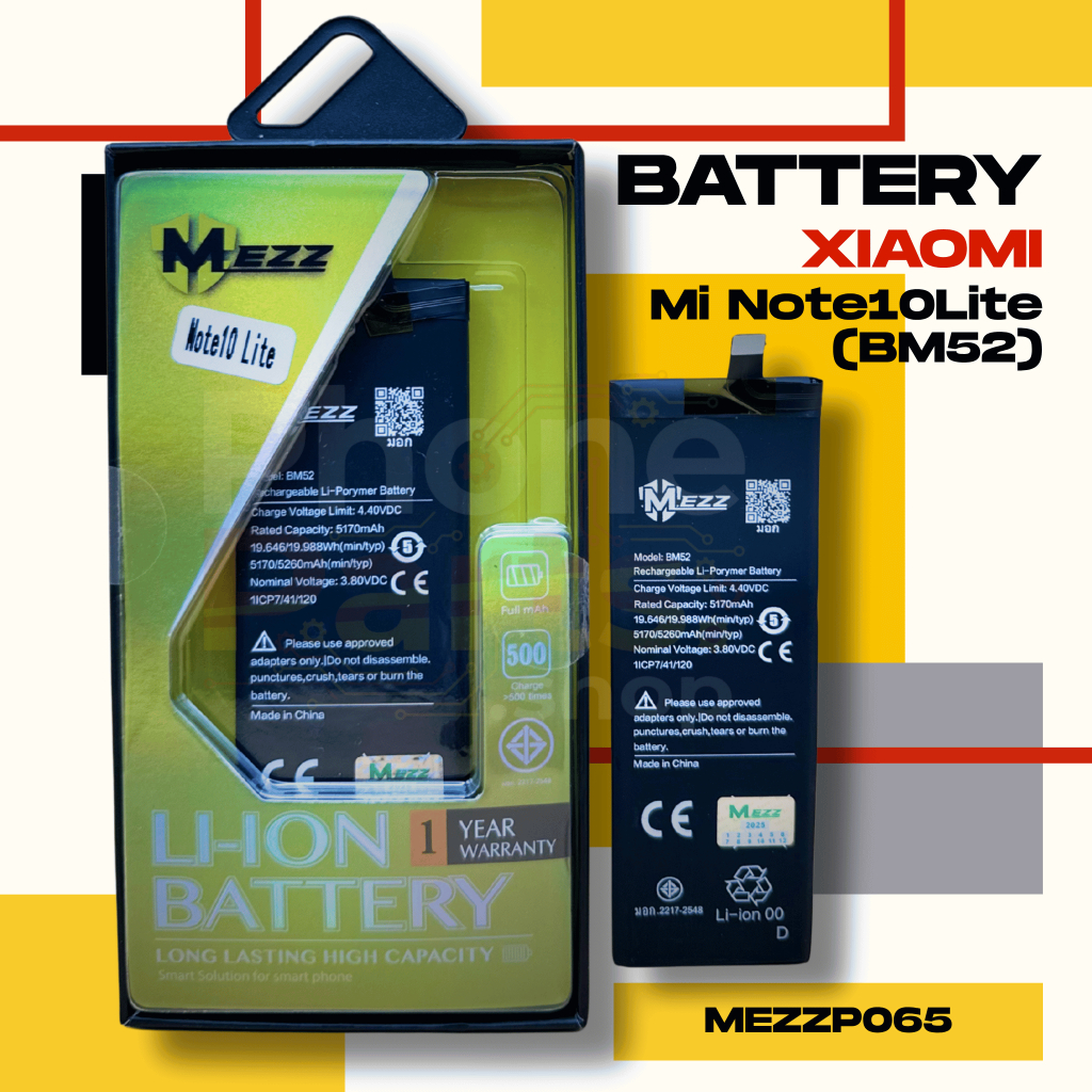 แบตเตอรี่ Battery Xiaomi Mi Note10Lite(BM52)
