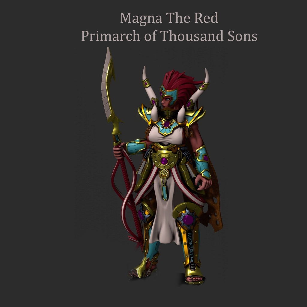 Female Primarch Magnus the Red Lady of Thousand Sons Character 3D printed miniature resin proxy