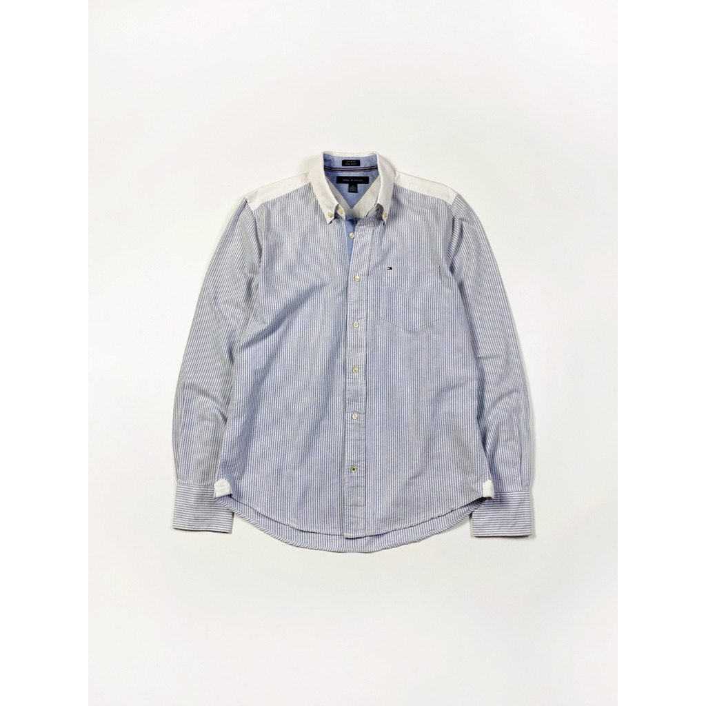 t.ommy h.ilfiger ── striped oxford shirt ,