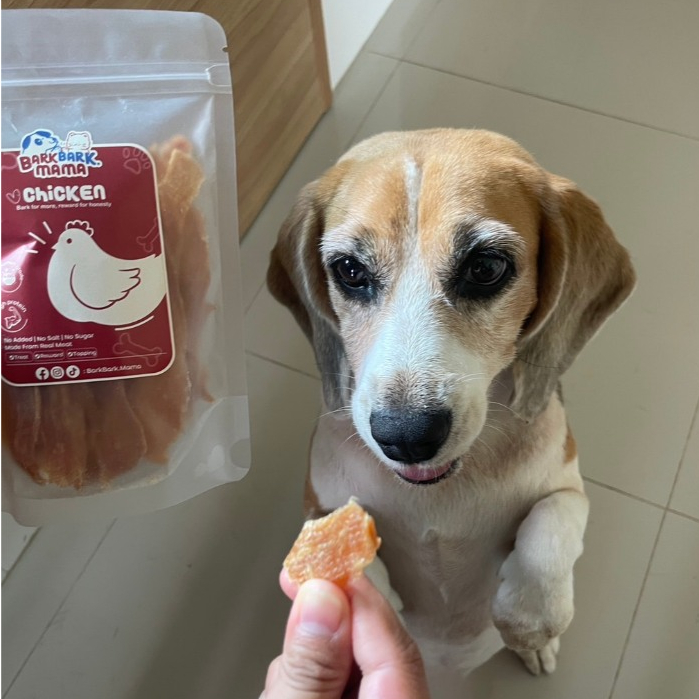 สันในไก่อบแห้งแท้ 100% โปรตีนสูง ไขมันต่ำ น้องหมาชอบ BarkBark Mama