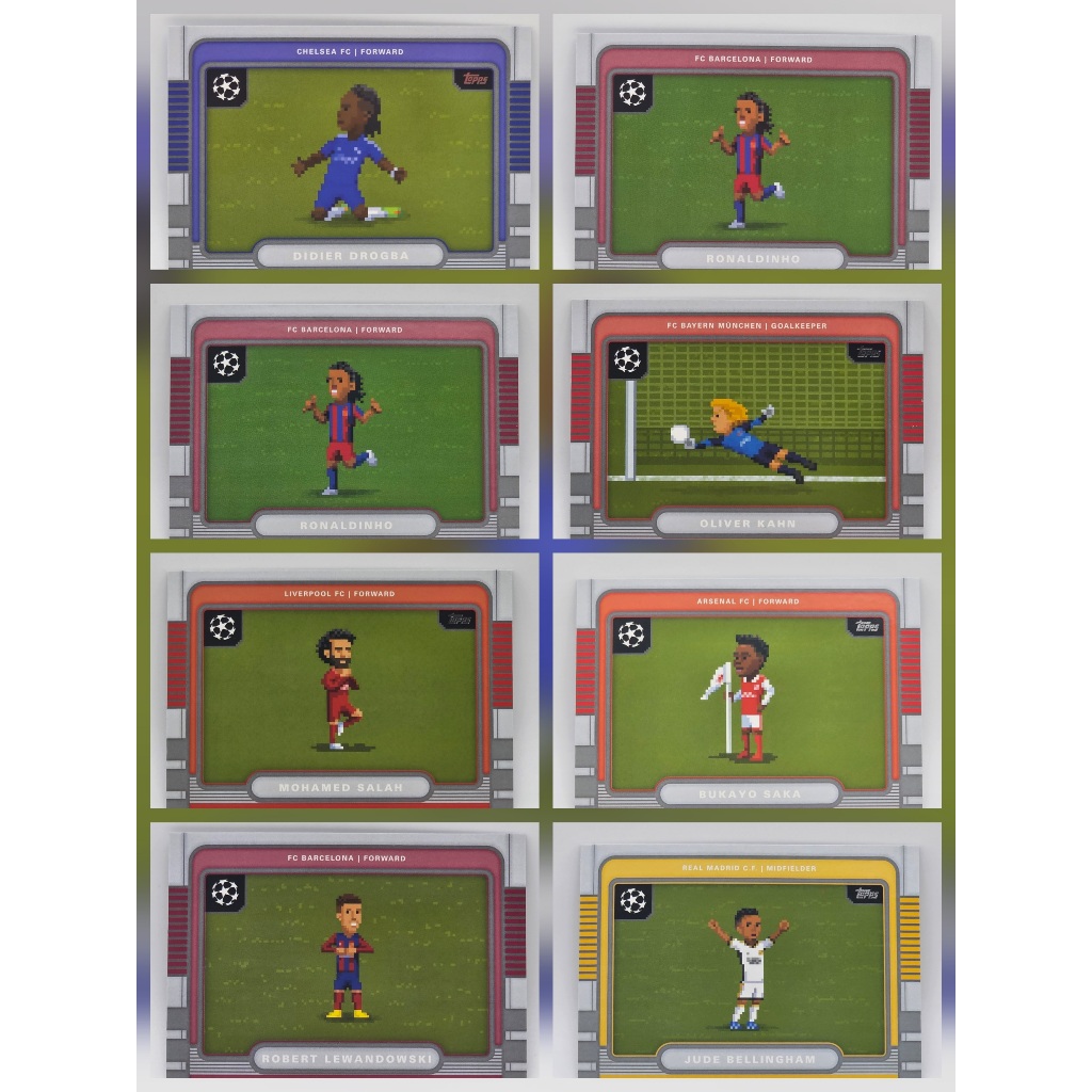 การ์ดฟุตบอล (topps) UCC 8 Bits Base ของแท้100% ภาพถ่ายจากสินค้าจริง