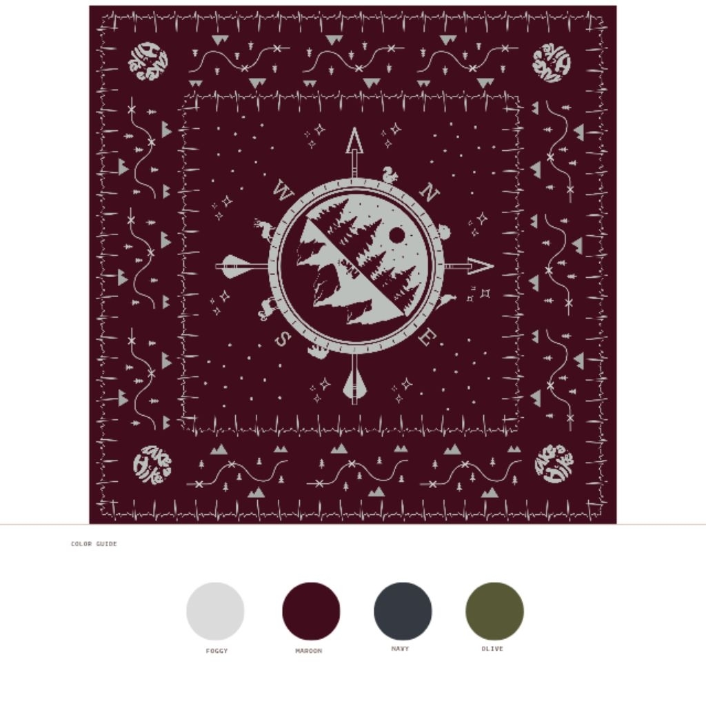 ผ้าโพกหัว ผ้าพันคอวิ่ง bandana สีแดงเข้ม