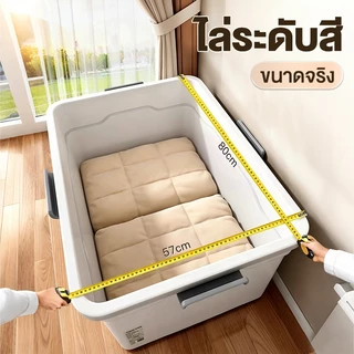 minihomes กล่องเก็บของพลาสติก กล่องเก็บของ BOX กล่องพลาสติก แบรนด์ใหม่ มีล้อ PP ฝาสไลด์ กันฝุ่น