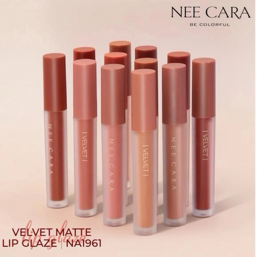 ลิปNA1961 NEE CARA ลิปสติก เวลเวท เนื้อกำมะหยี่ N1961 VELVET MATTE LIP GLAZE