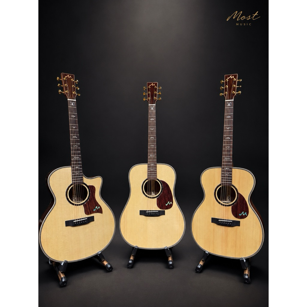 กีต้าร์โปร่ง Most M-01 Plus top solid ไม้หน้าแท้ รุ่นอัพเกรด งานพรีเมี่ยม