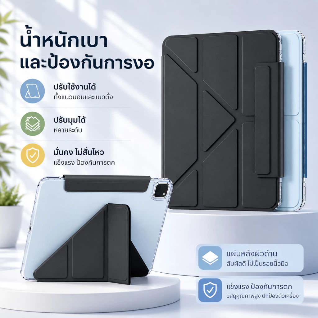 เคสไอแพดกันงอ เคสไอแพด Yพับcase กันกระแทก for Gen11 A16 Gen10 Air4/5/6 Air7 Pro11 Mini6/7 เจน7/8/9