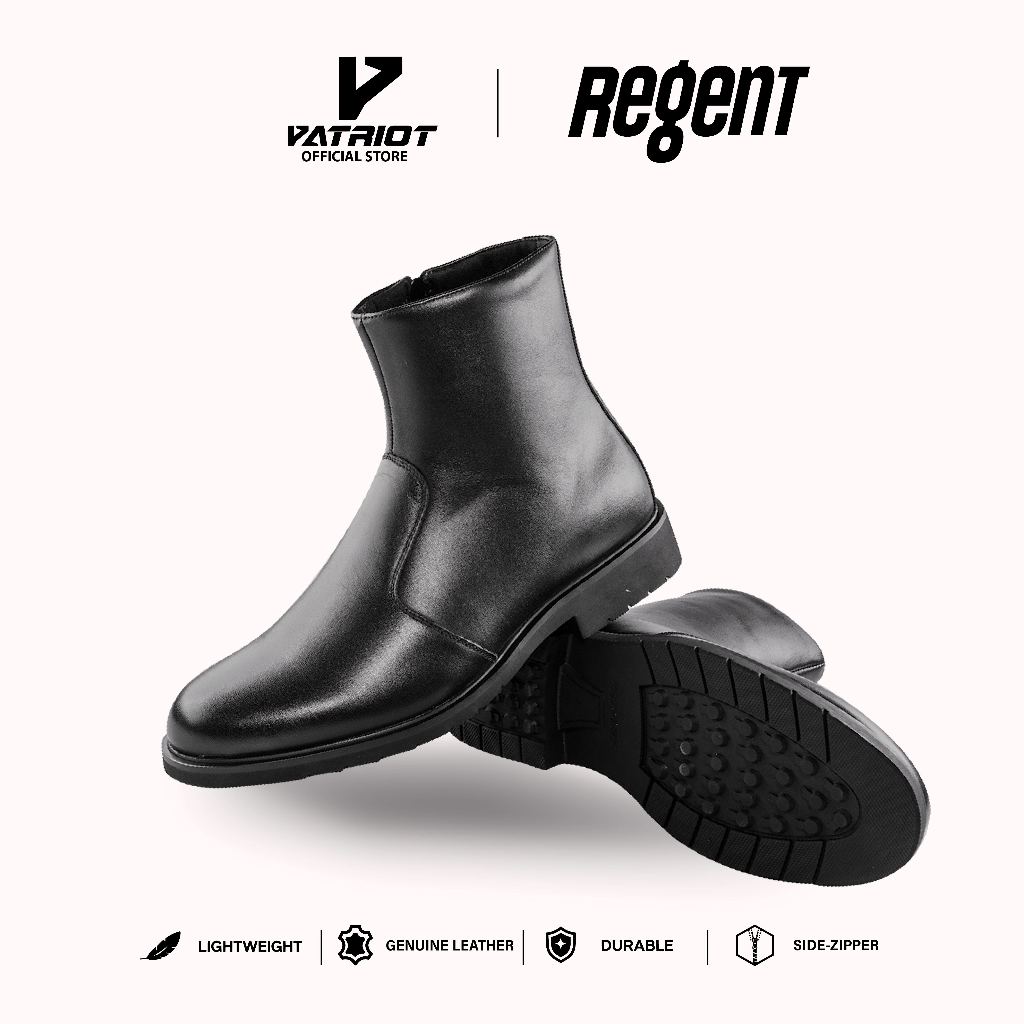 (CLEARANCE) PATRIOT REGENT - รองเท้าฮาล์ฟ Half Boots หนังแท้ 100% น้ำหนักเบา เทคโนโลยี Soft-Tech