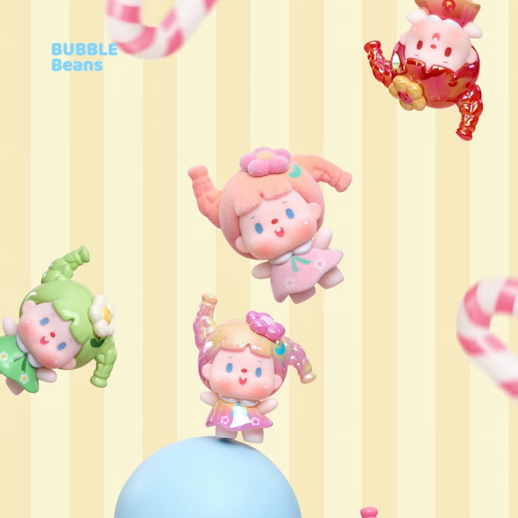 [ 1 สุ่ม 4 ตัว ]🎀✨ Bubble mini bean v.3