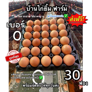 ไข่ไก่ เบอร์0 30ฟอง ปลอดสารพิษ ส่งฟรี