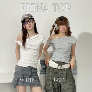 Choosedress A2035 Fiona Top เสื้อยืดปาดไหล่ เสื้อปาดไหล่ เสื้อเเขนสั้น
