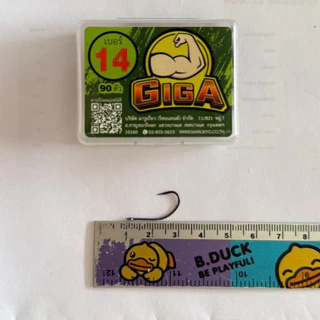 ตัวเบ็ดตกปลา GIGA (กิก้า) แท้ 100% เหล็กไฮคาร์บอน แข็ง ทนทาน เกสรคมกริบ วัดติดเน้นๆ งานหน้าดิน สปิ๋ว