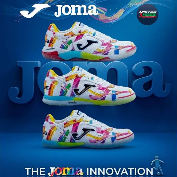 ( ลิขสิทธิ์แท้ Joma Top Flex ) รองเท้าฟุตซอล Limited Edition  ลวดลายใหม่ น้ำหนักเบา สวมใส่สบาย